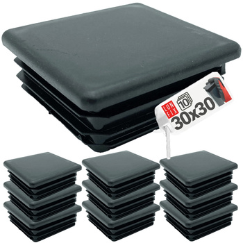 Čtvercová krytka profilu 30x30 černá 10ks.
