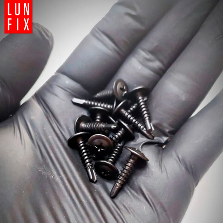 Samovrtný šroub 4,2x32 do kovu fosfátovaný s talířovou hlavou 50ks.