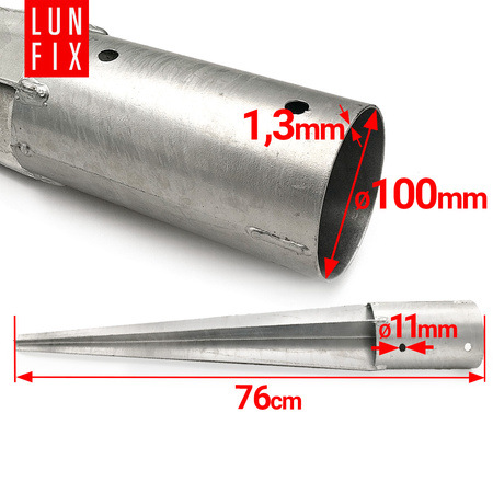 Kotevní pátka kulatá nátlukací 100mm + šrouby