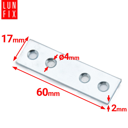 Plochá spojka 60x17x2mm LW2 50ks.