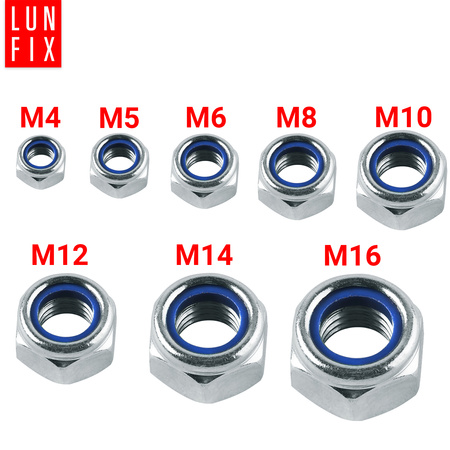 Sada samojistných matic 172 skusů DIN 985 M4-M16