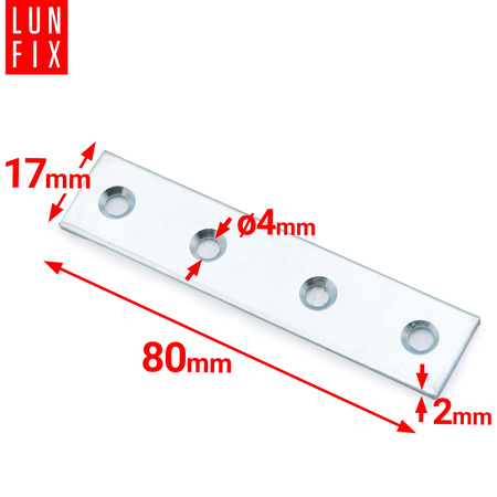 Plochá spojka 80x17x2mm LW3 10 ks.