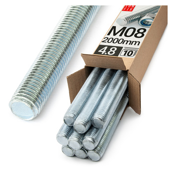 Závitová tyč M8 pozinkovaná 2000 mm 4.8 10ks.