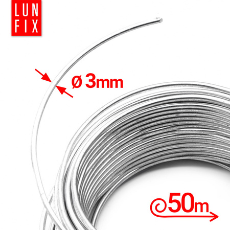 Napínací drát na pletivo pozinkovaný 3mm 50 m