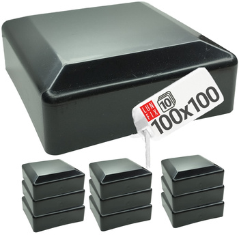 Čepička PVC na sloupek 100x100 mm černá 10ks.