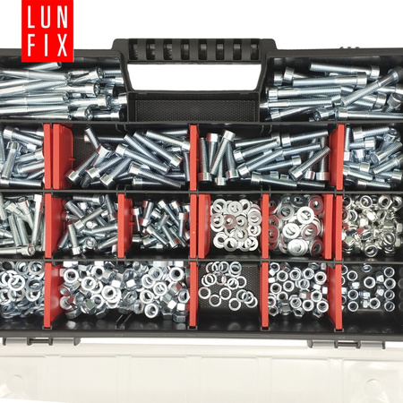 Sada válcových šroubů,  matic a podložek M5-M6 540 kusů