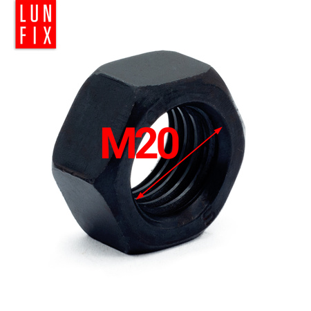 Šestihranná matice M20 DIN 934 třída 10 černá 5kg