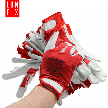 Pracovní rukavice s protiskluzovou manžetou, kůže vel. 9-L 1 pár