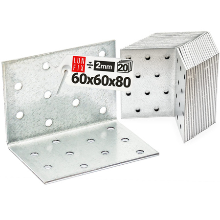 Montážní úhelník 60x60x80x2 KM9 20ks.