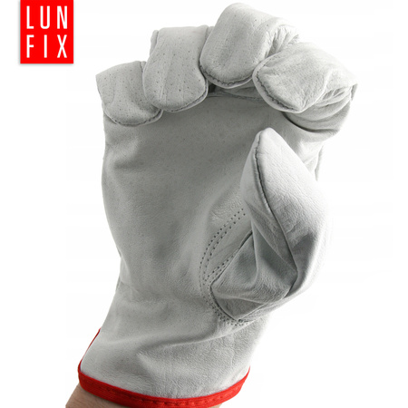 Pracovní rukavice kožené vel. 10 XL bílé 12 párů