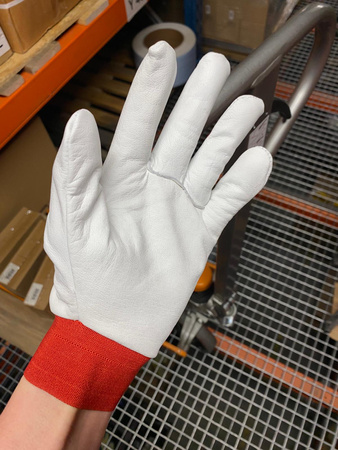 Pracovní rukavice s protiskluzovou manžetou, kůže vel. 10-XL 1 pár