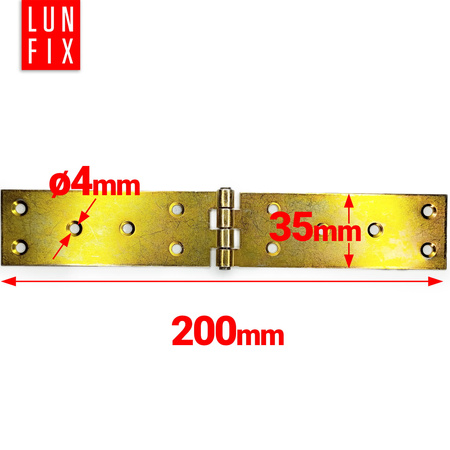 Závěs nábytkový, stavební 200x35x1,5 mm pozinkovaný 2 ks.