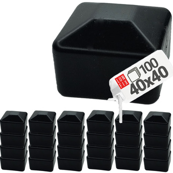 Čepička PVC na sloupek 40x40 mm černá 100ks.