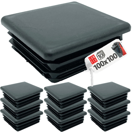 Zátka na sloupek 100x100 černá 10ks.