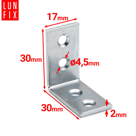 Úzký úhelník 30x30x17x2,0 KW2 1 ks.