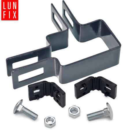 Příchytka plotového panelu rohová 40x60mm šedá