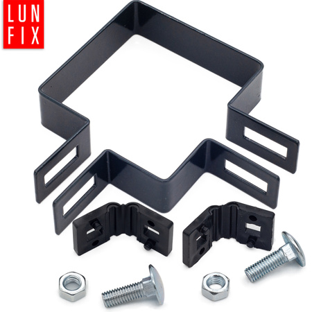 Příchytka plotového panelu rohová 100x100mm šedá