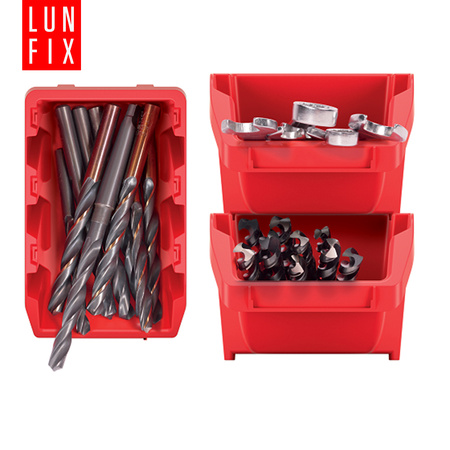 Kontejnery na nářadí červené 198x118x84mm 20ks.