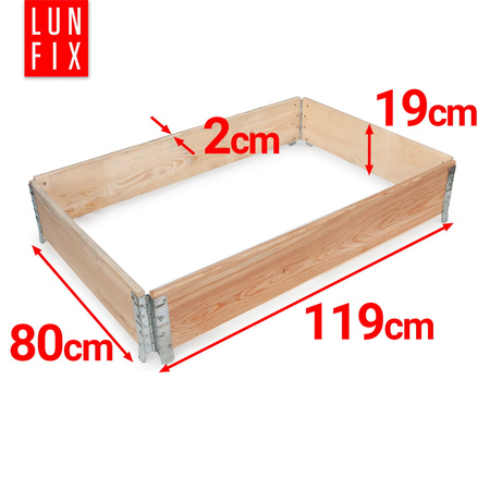 Vyvýšený záhon 120x80x20cm dřevěný