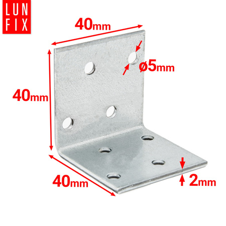 Montážní úhelník 40x40x40x2 KS2 10ks.