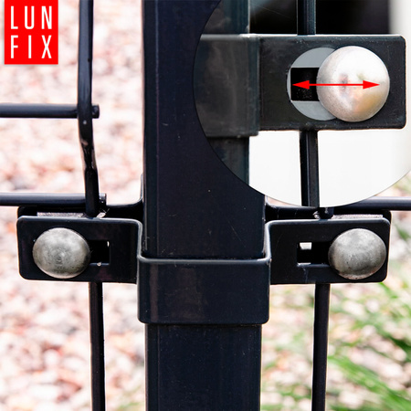 Příchytka plotového panelu průběžná 40x60mm černá