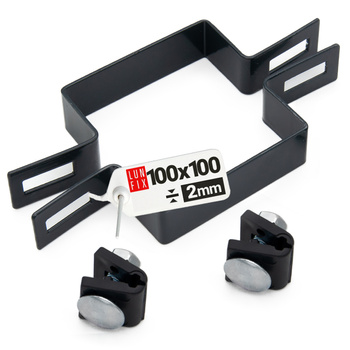 Příchytka plotového panelu průběžná 100x100mm šedá