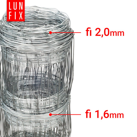 Lesnické pletivo uzlové fi2/1,6mm h1,2m 50m + skoby 100ks.