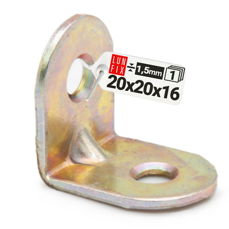 Nábytkový úhelník 20x20x16x1,5 KR2 1ks.