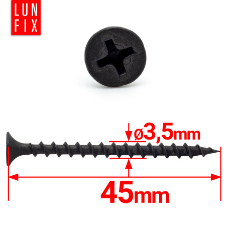 Vruty do sádrokartonu 3,5x45 do dřeva 1kg