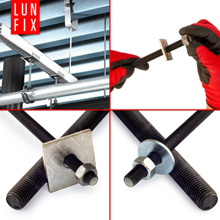 Závitová tyč M20 černá 1000 mm 10.9 10ks.