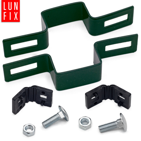 Příchytka plotového panelu průběžná 40x60mm zelená