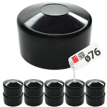 Čepička PVC na sloupek fi76 mm černá 10ks.