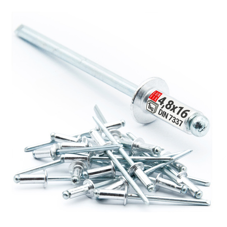 Nýt trhací 4,8x16mm hliník/ocel se zapuštěnou hlavou 1kg