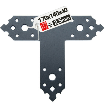 Plochá dekorativní spojka "T" 170x140x40x2,5mm