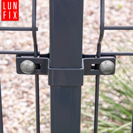 Příchytka plotového panelu průběžná 80x80mm šedá