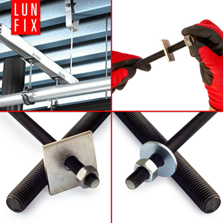 Závitová tyč M6 černá 1000 mm 10.9 10ks.