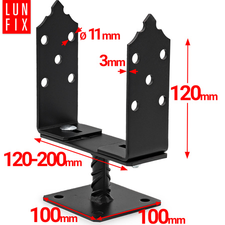Dekorativní instalační patka typ U 120-200mm