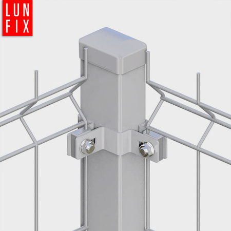Příchytka plotového panelu rohová 40x60mm stříbrná