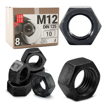 Šestihranná matice M12 černý pozink DIN934 třída 8 10ks.