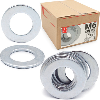 Plochá podložka M6 pozinkovaná DIN 125 1kg