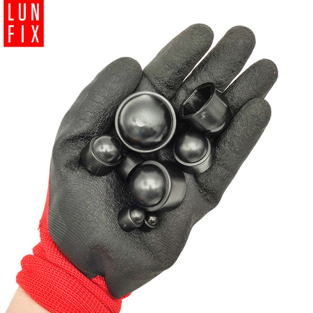 245 ks. sada černých krytek na matice M5-M20