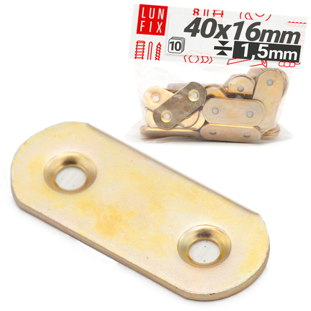 Nábytková spojka 40x16x1,5 LR1 10ks.