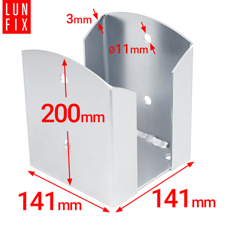 Patka k našroubovaní 140x140x200mm