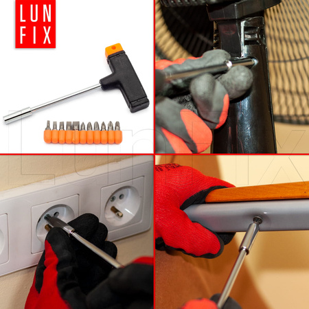 Šroubovák typ T sada bitů 11 kusů