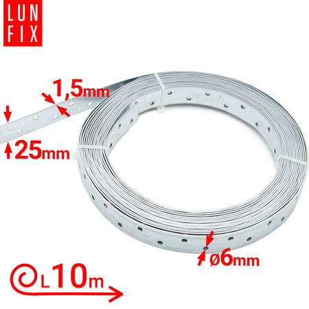 Zavětrovací pás 25x1,5 TM25 upevňovací páska role 10m