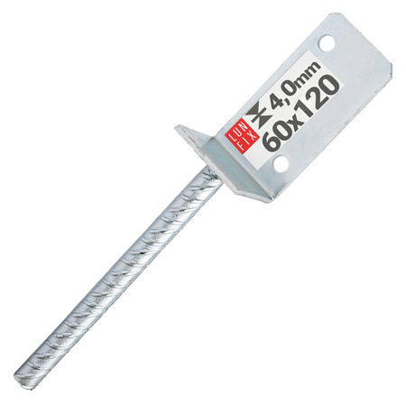 Kotevní patka typ L s závitem do betonu