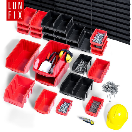 Kontejnery na nářadí červené 160x98x70 24ks.