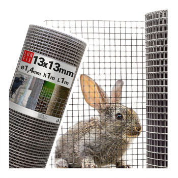 Svařované pletivo proti hlodavcům 100cm 13x13 fi 1,4mm pozinkované 1m