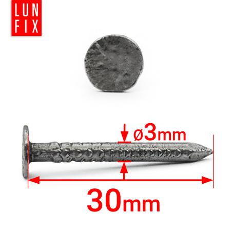 Střešní hřebíky 3x30 mm černé 1kg