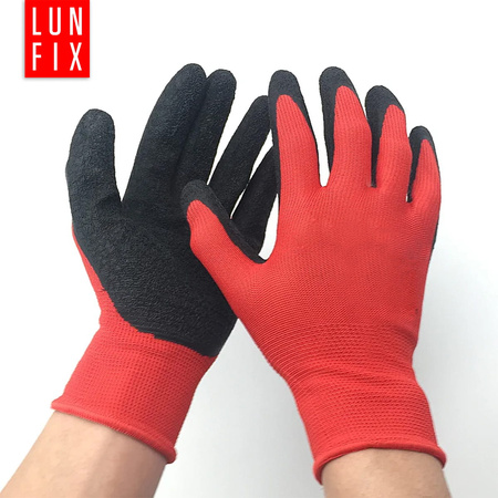 Pracovní rukavice polyesterové povlečené latexem velikost 10-XL 1 kus